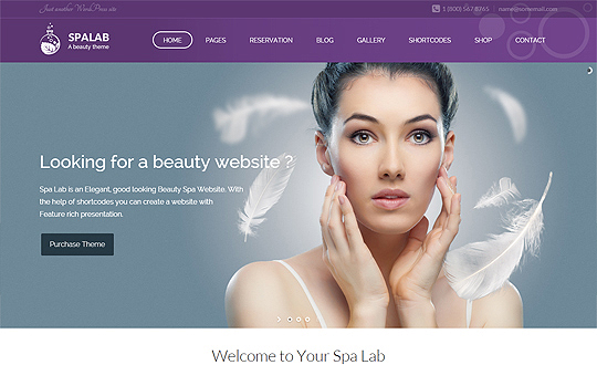 Spa Lab Beauty Salon WordPress Theme
